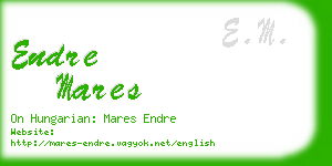 endre mares business card